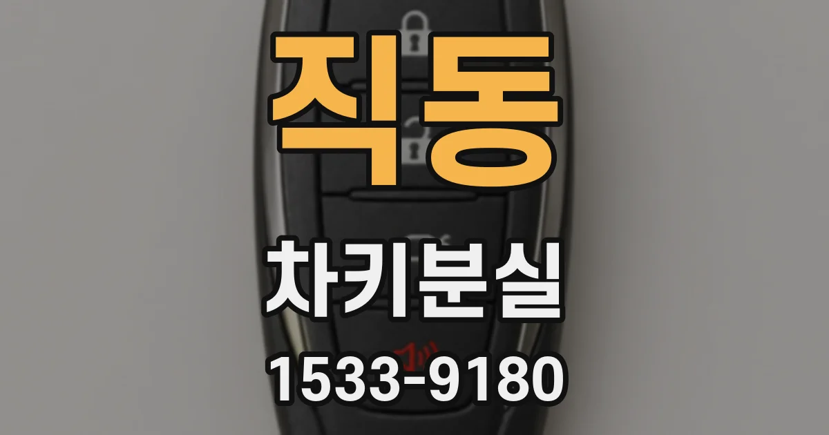 직동 차키분실