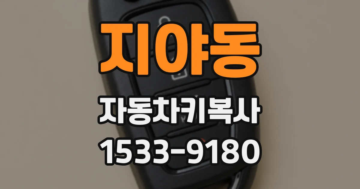 지야동 자동차키복사