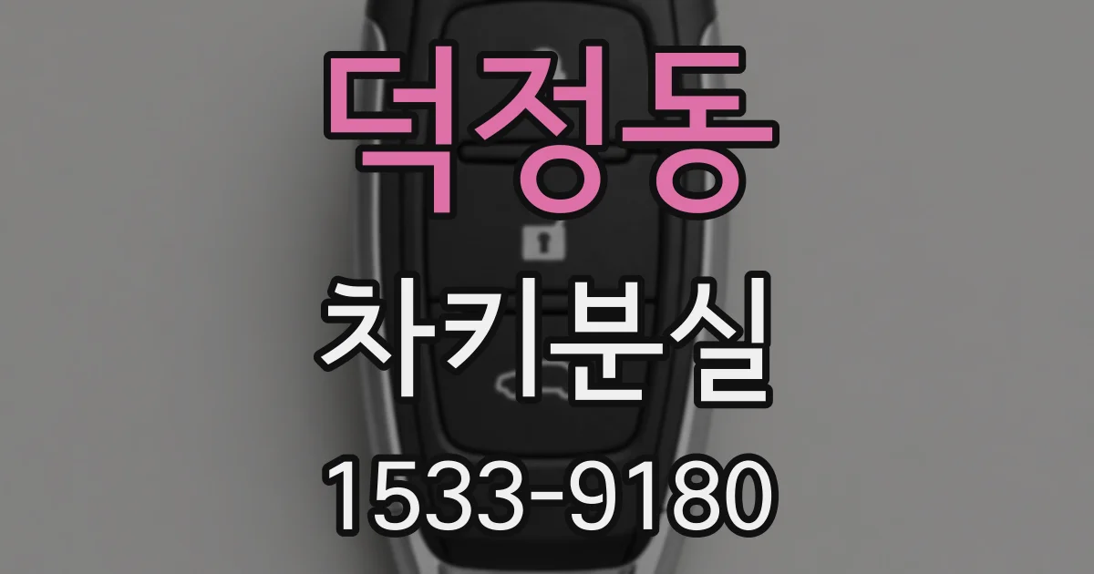 덕정동 차키분실