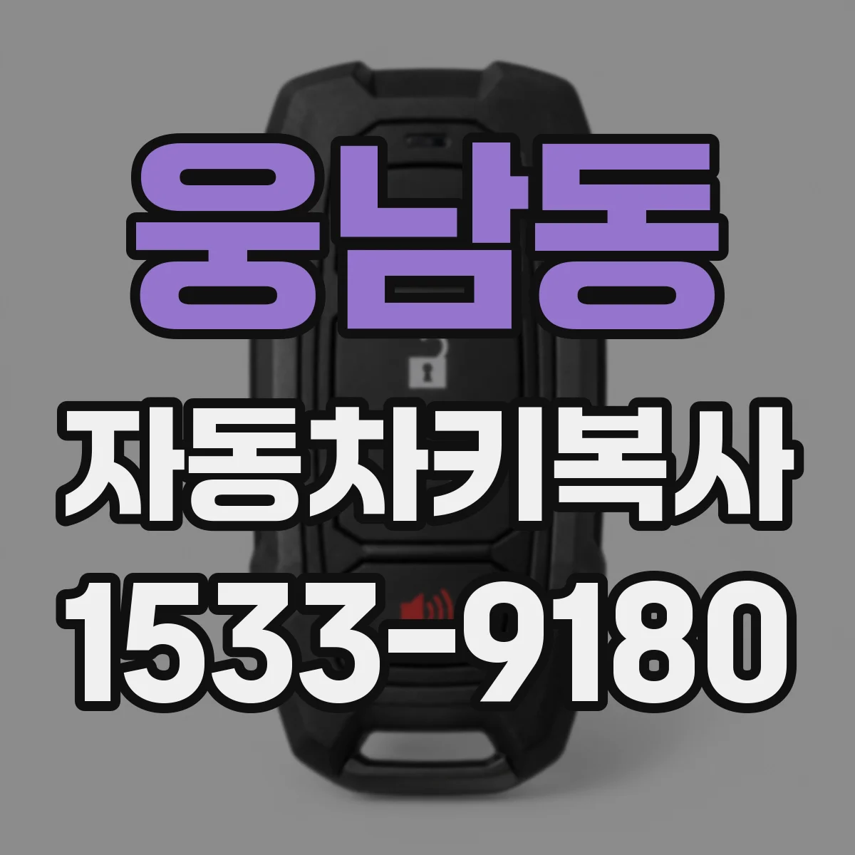 웅남동 자동차키복사