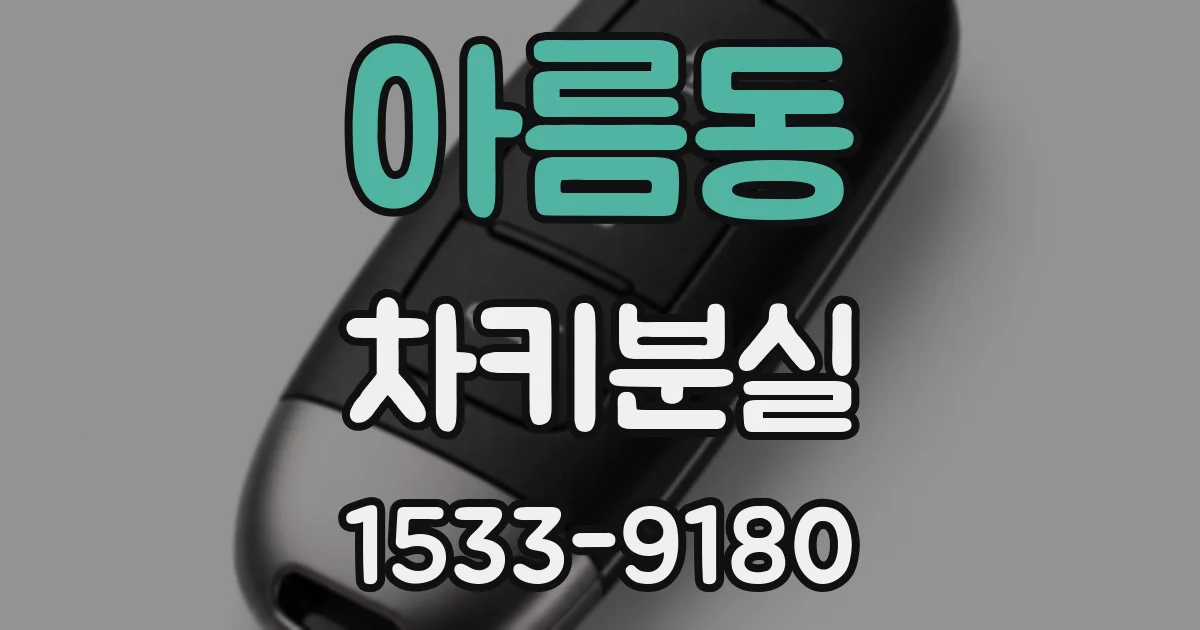 아름동 차키분실