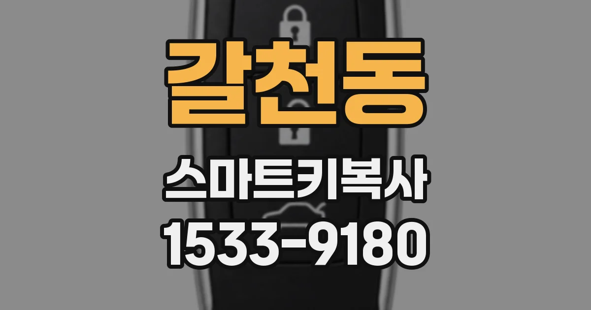 갈천동 스마트키복사