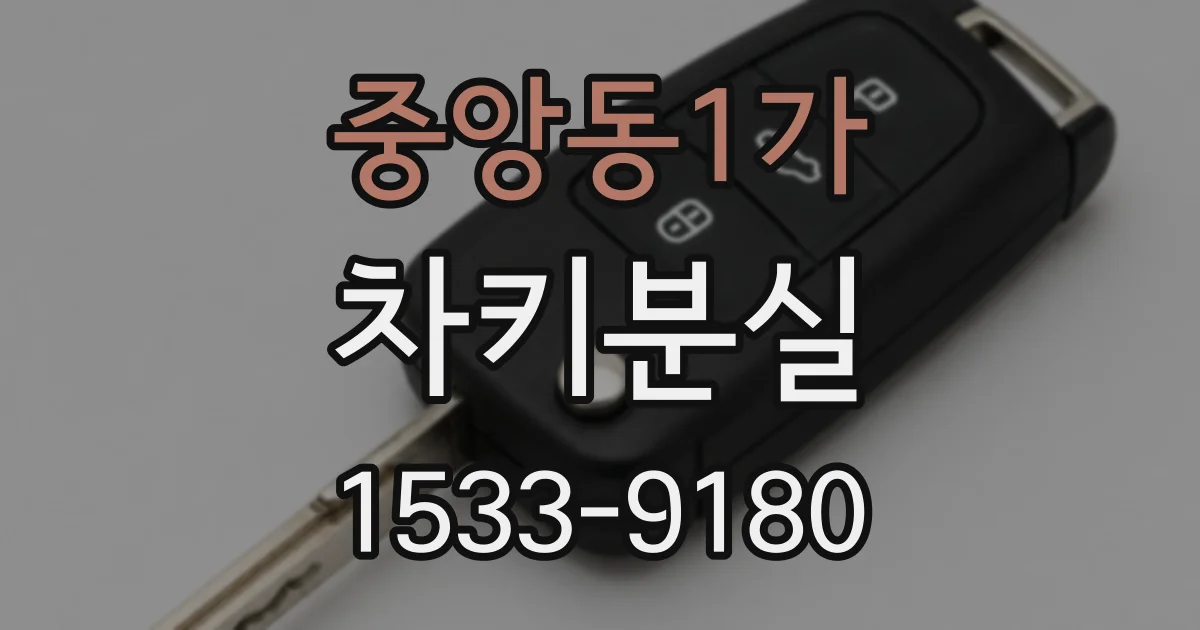 중앙동1가 차키분실