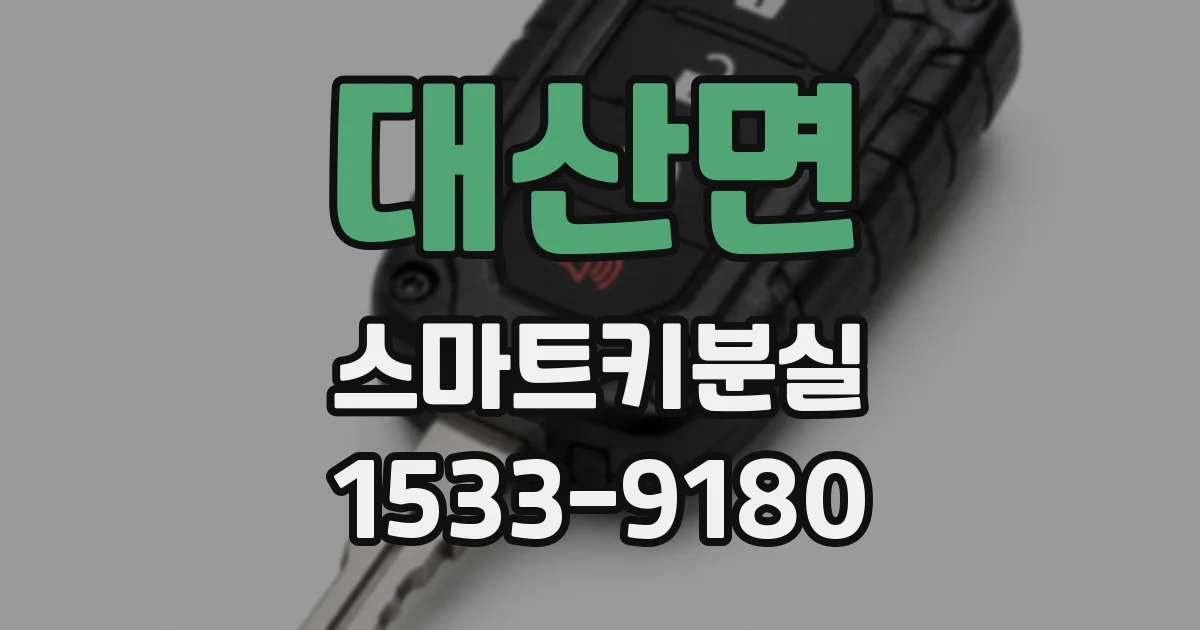 대산면 스마트키분실