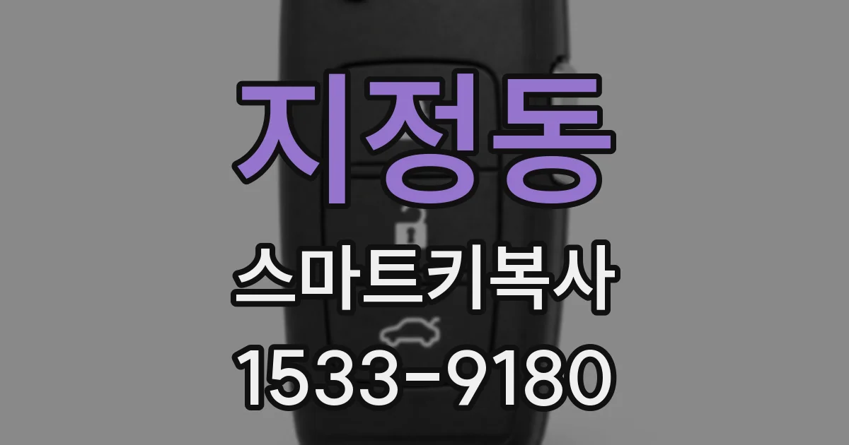 지정동 스마트키복사