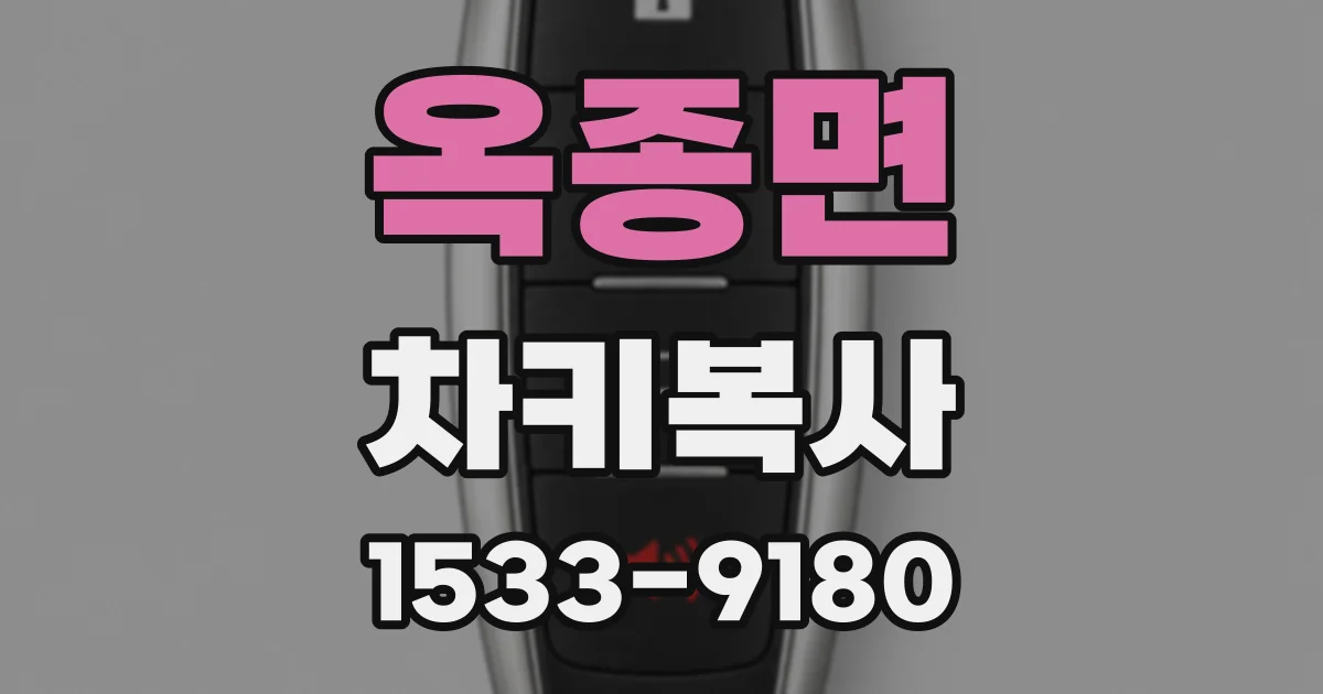 옥종면 차키복사