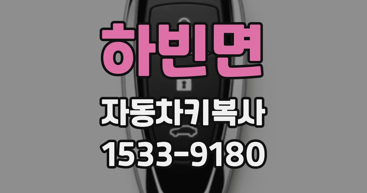 하빈면 자동차키복사