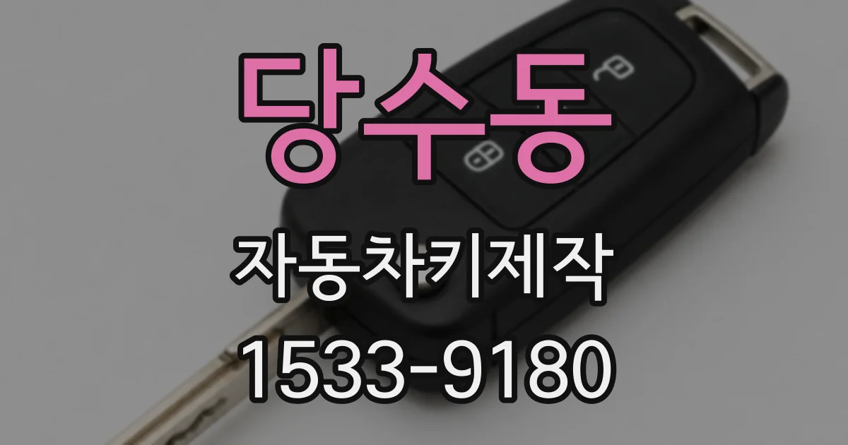 당수동 자동차키제작