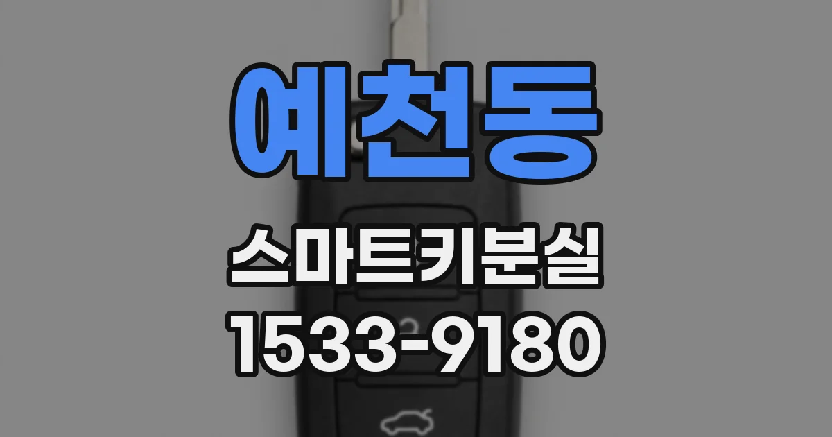 예천동 스마트키분실