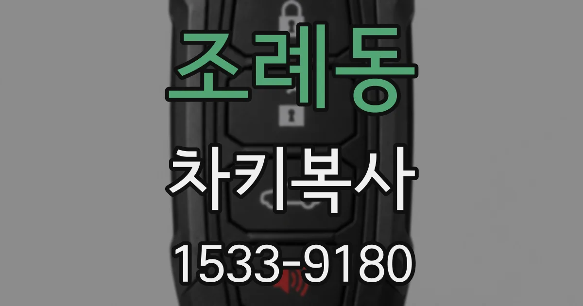 조례동 차키복사