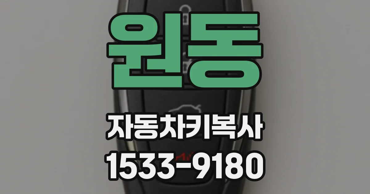 원동 자동차키복사