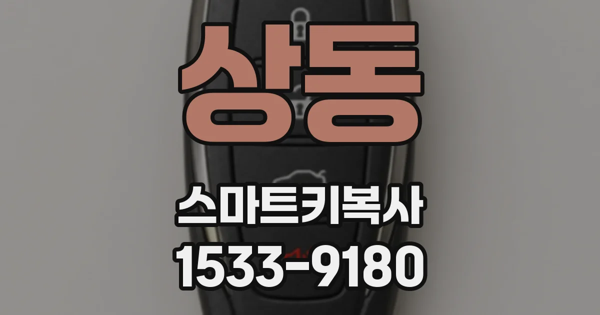 상동 스마트키복사