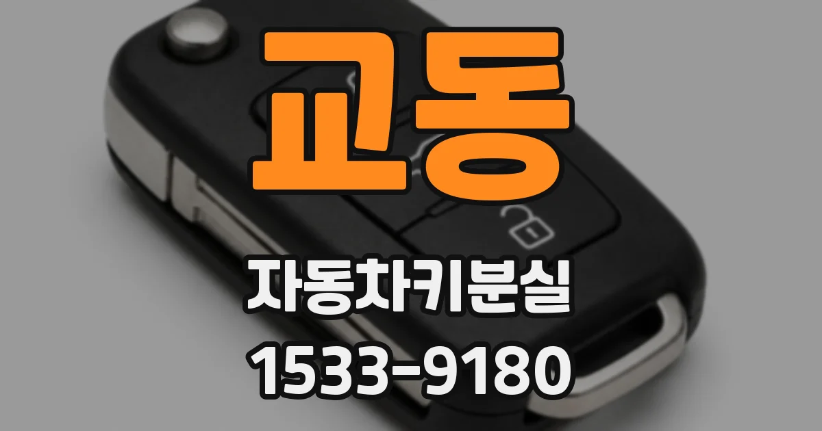 교동 자동차키분실