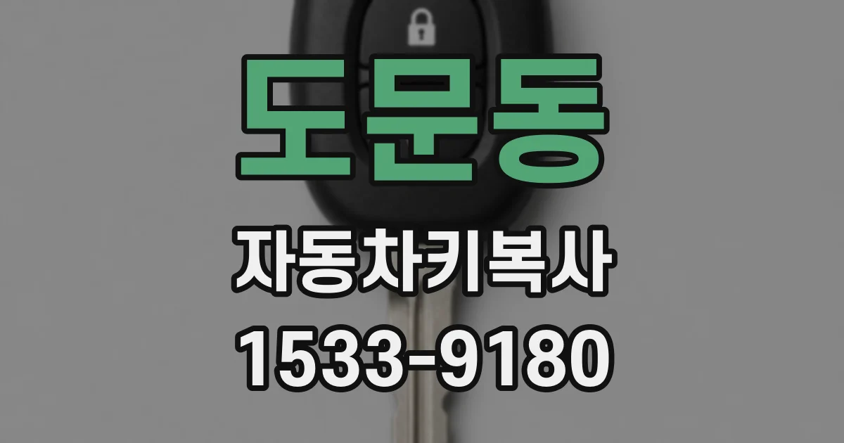 도문동 자동차키복사