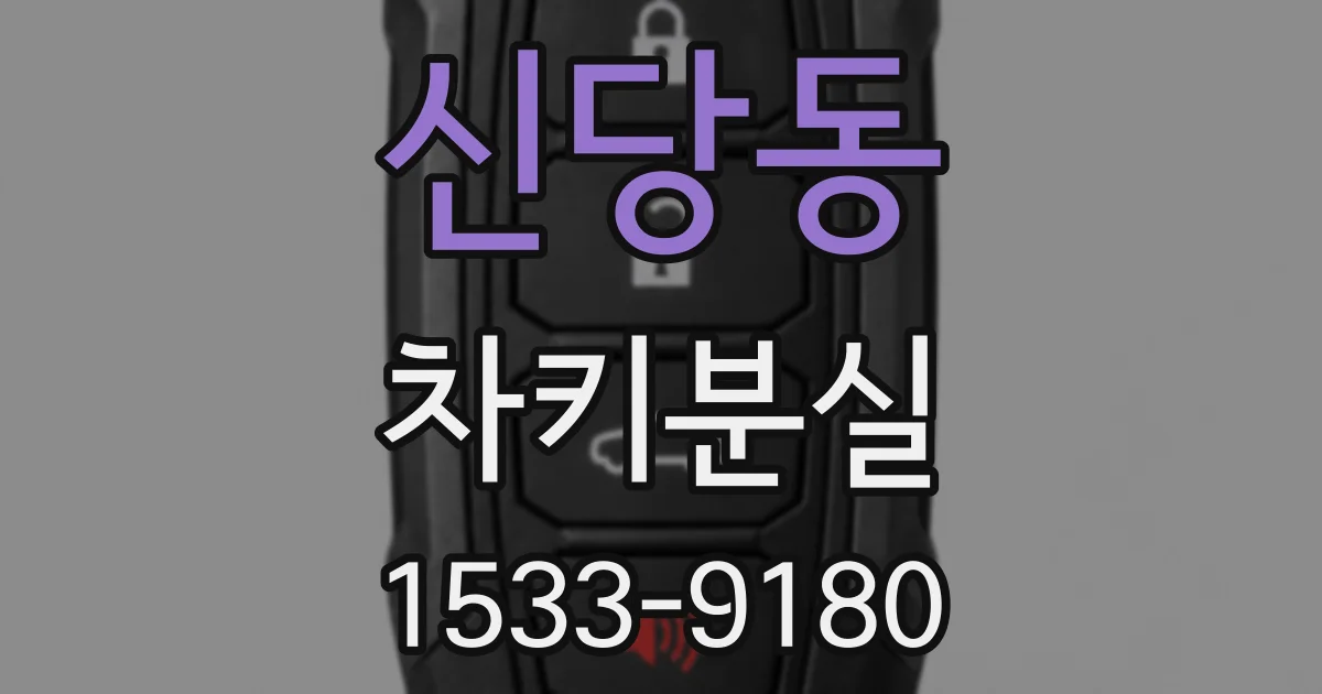 신당동 차키분실