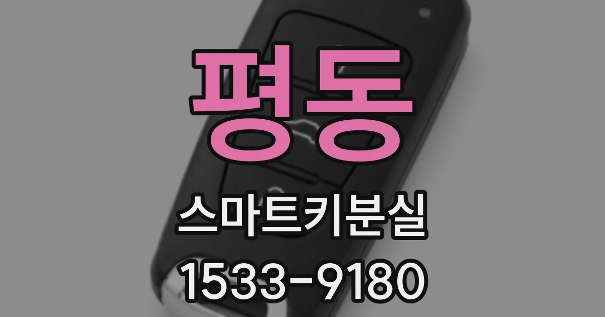 평동 스마트키분실