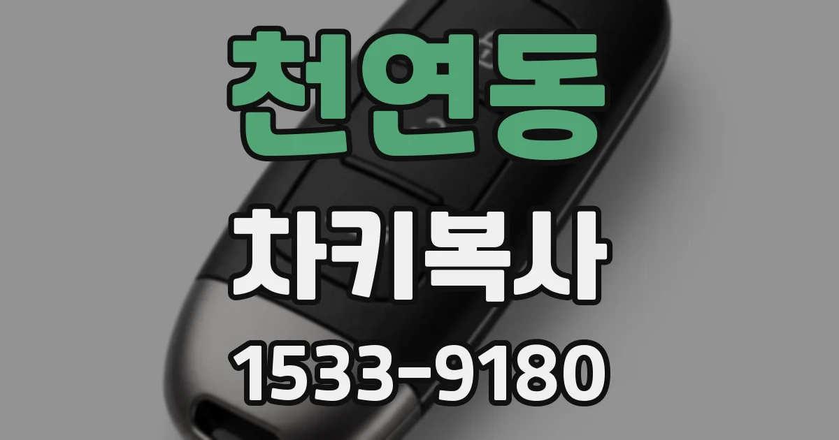 천연동 차키복사