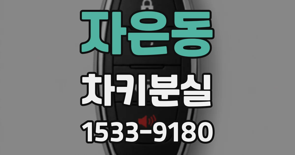 자은동 차키분실
