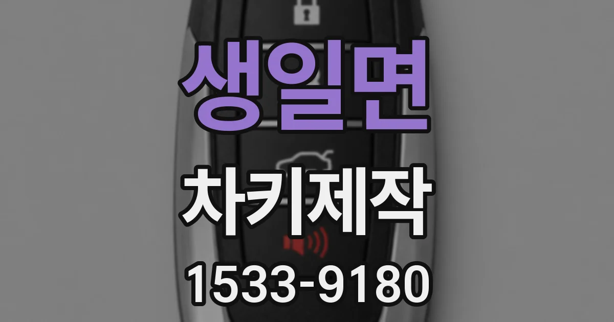 생일면 차키제작