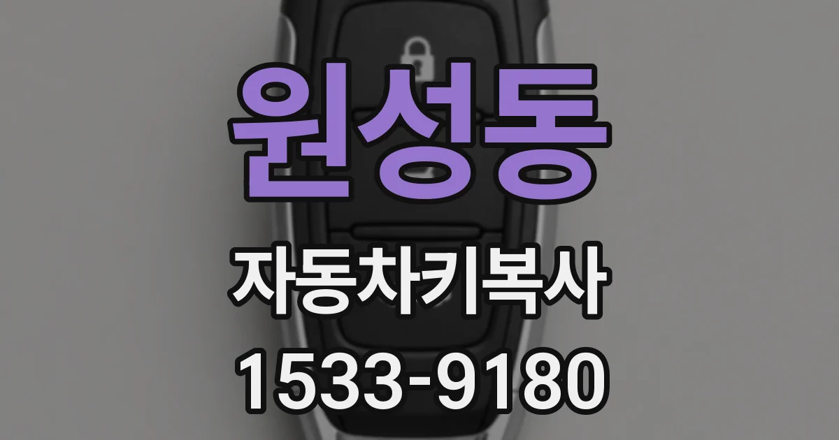 원성동 자동차키복사