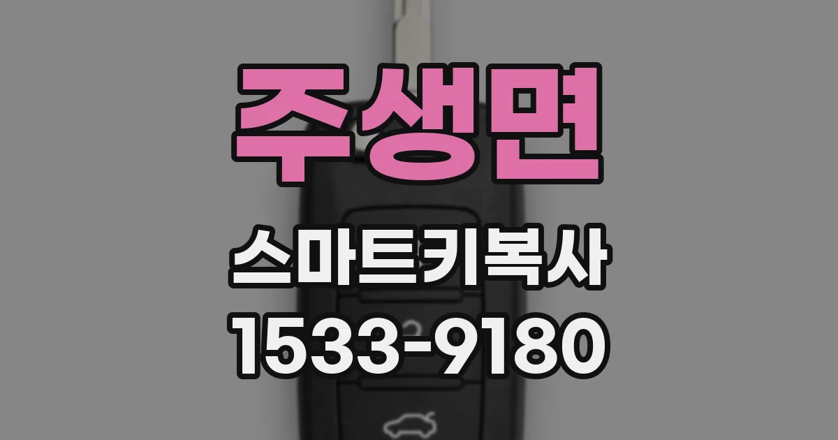 주생면 스마트키복사