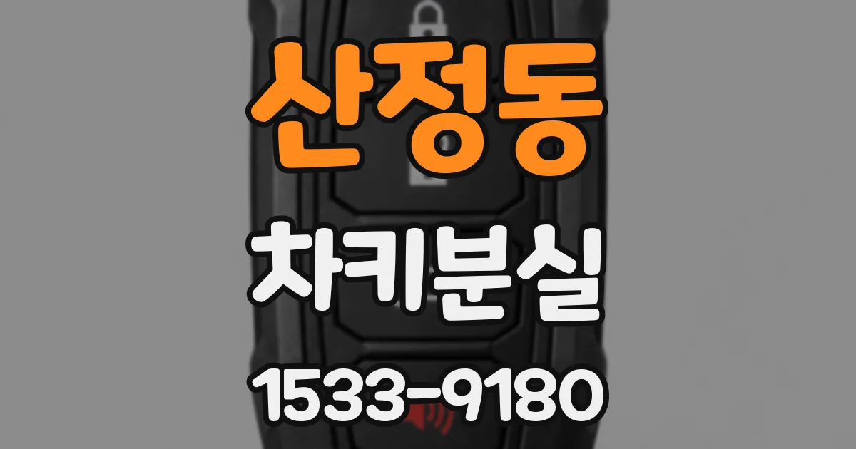 산정동 차키분실