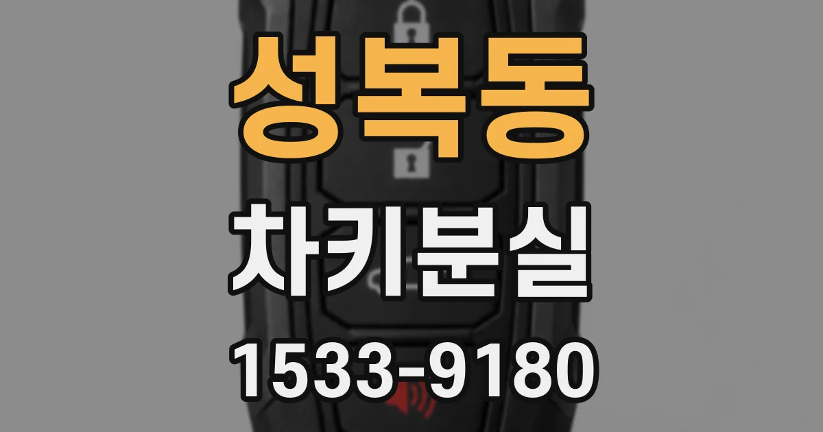성복동 차키분실