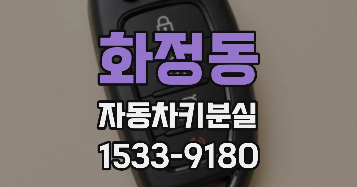 화정동 자동차키분실