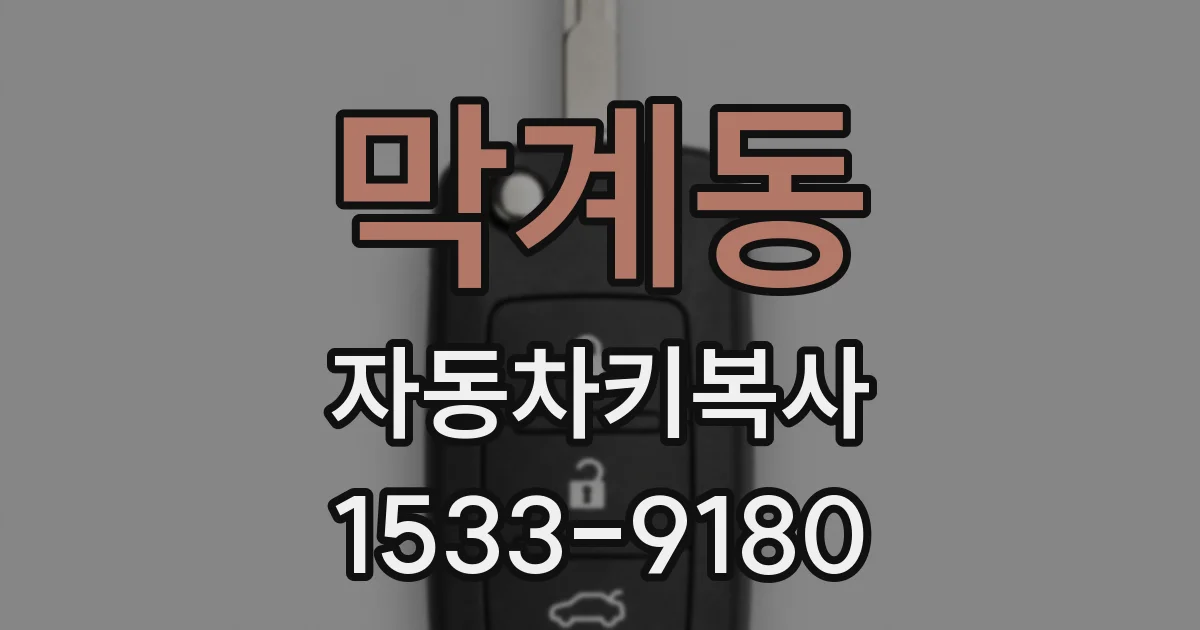 막계동 자동차키복사