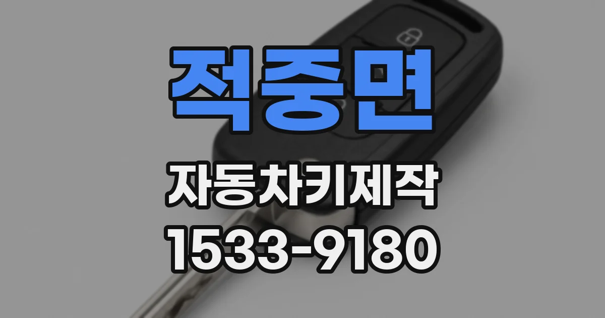 적중면 자동차키제작