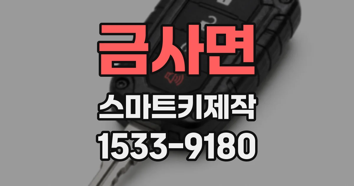 금사면 스마트키제작
