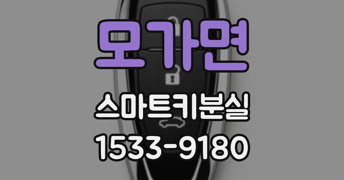 모가면 스마트키분실