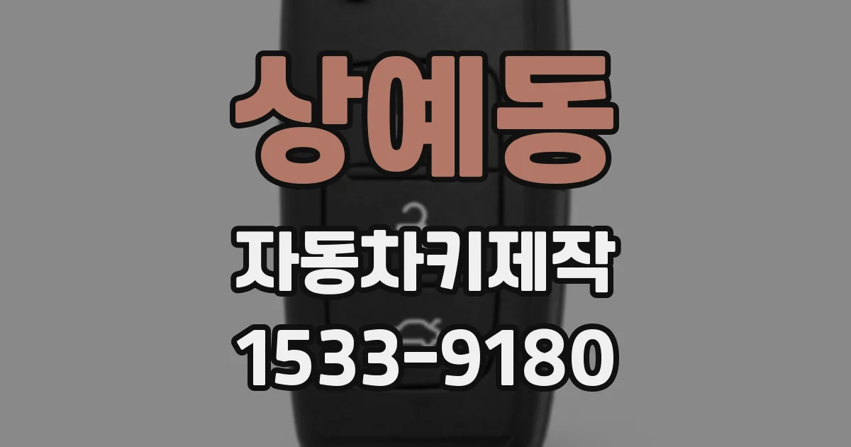 상예동 자동차키제작