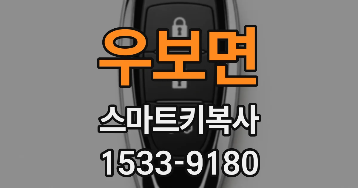 우보면 스마트키복사