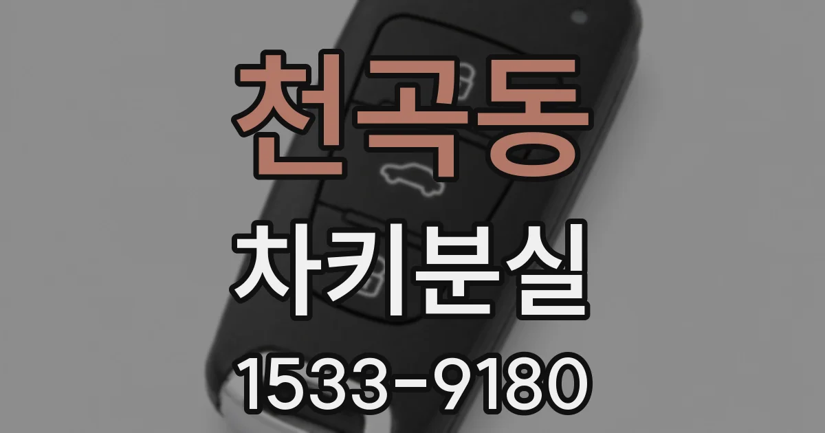 천곡동 차키분실