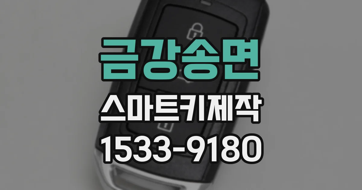 금강송면 스마트키제작
