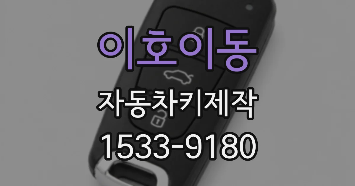 이호이동 자동차키제작