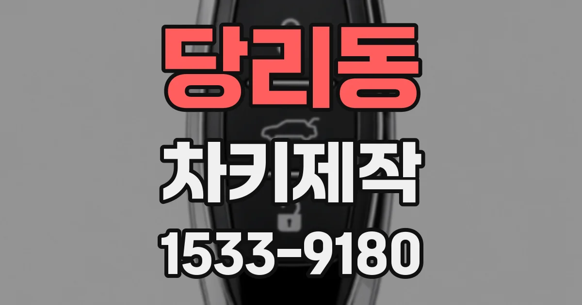 당리동 차키제작