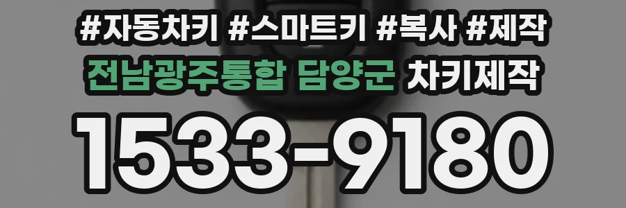 전남광주통합 담양군 차키제작