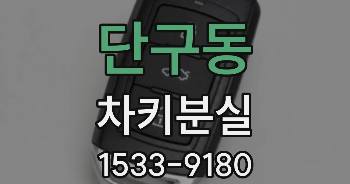 단구동 차키분실