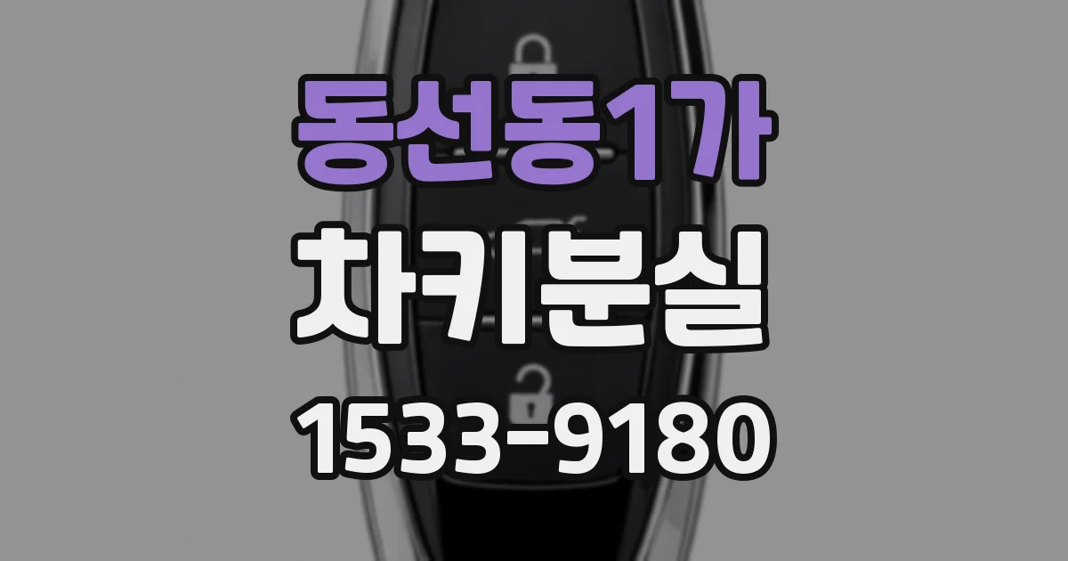 동선동1가 차키분실
