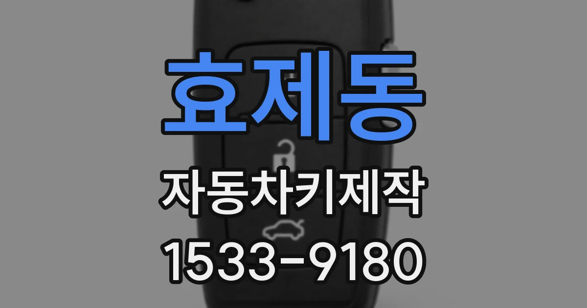 효제동 자동차키제작