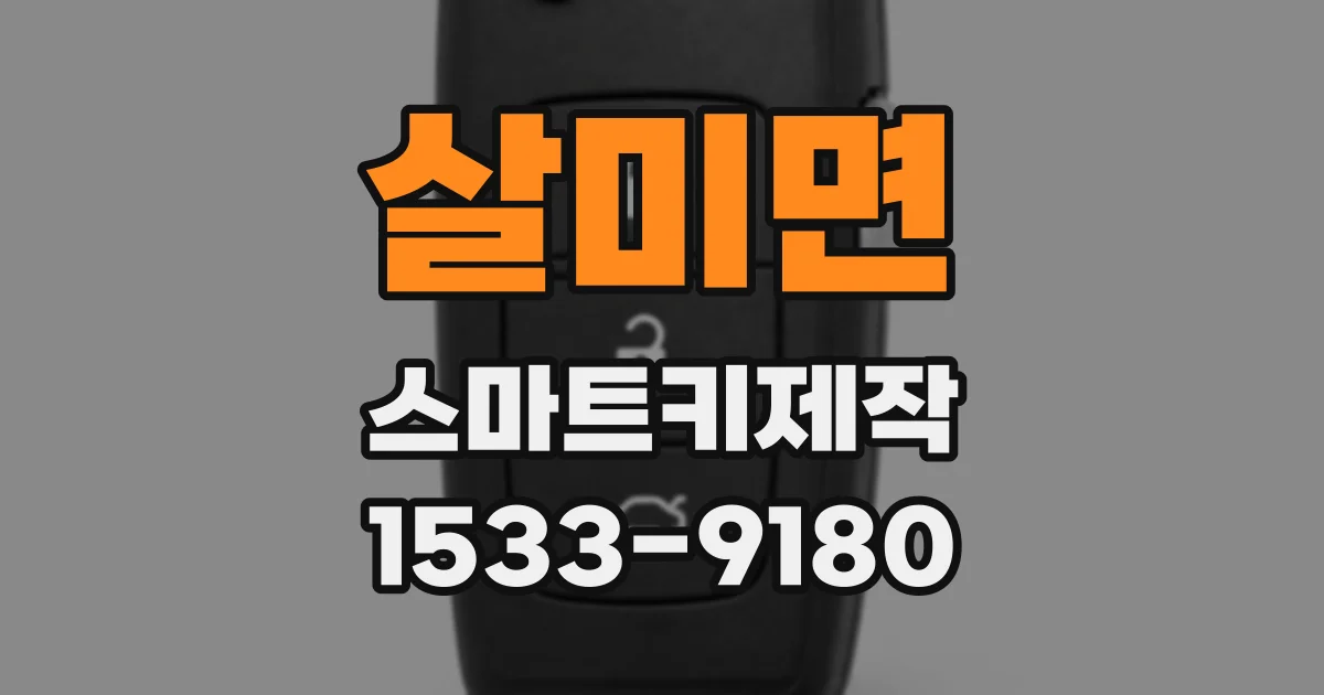 살미면 스마트키제작
