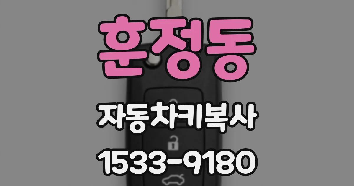 훈정동 자동차키복사