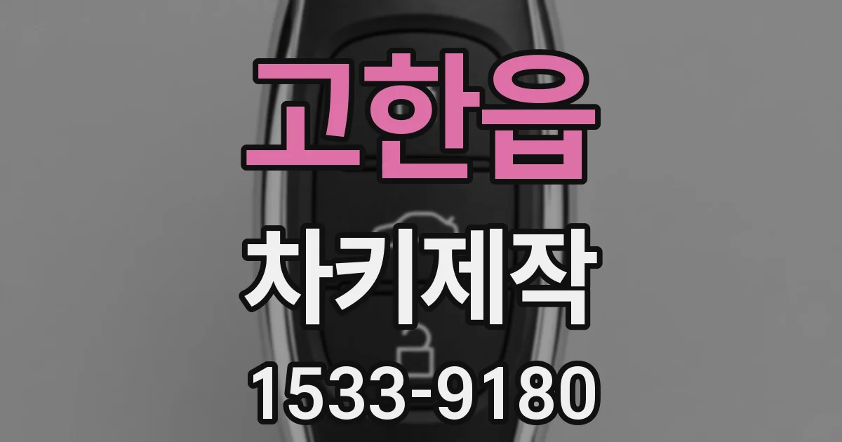 고한읍 차키제작
