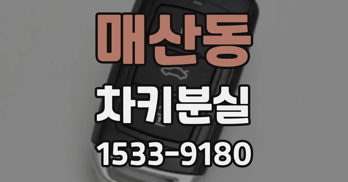 매산동 차키분실