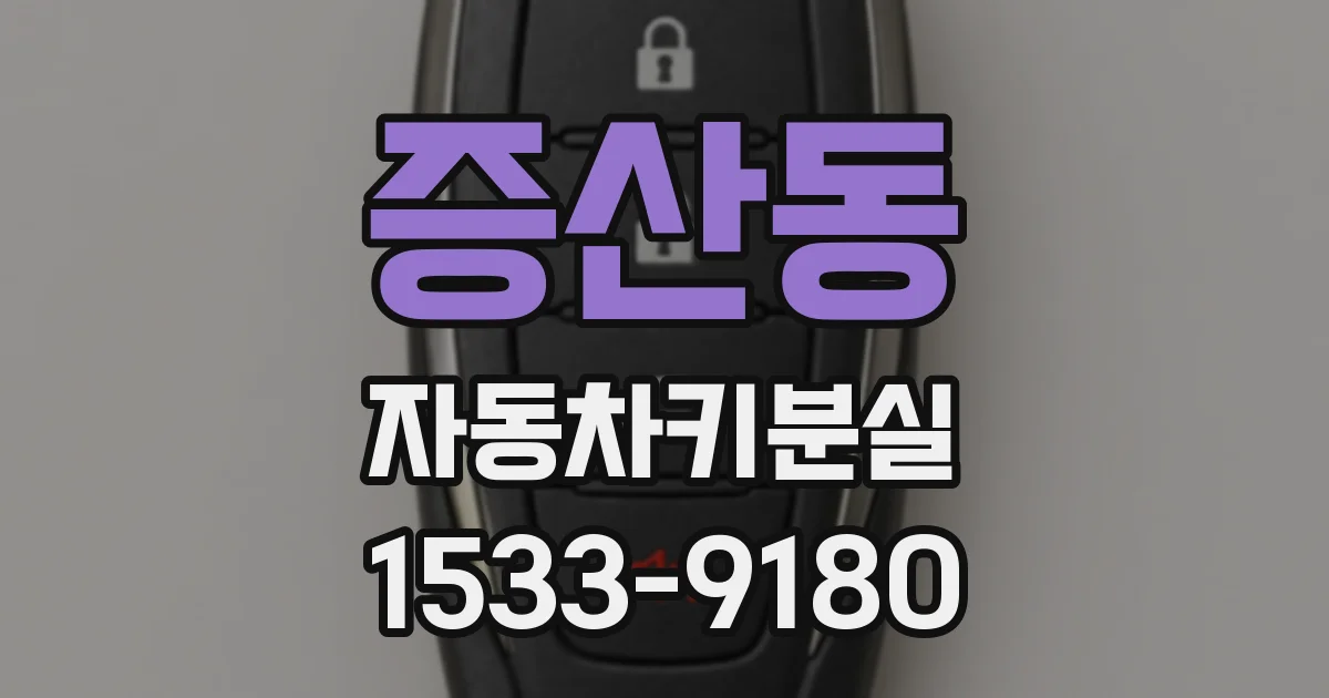 증산동 자동차키분실