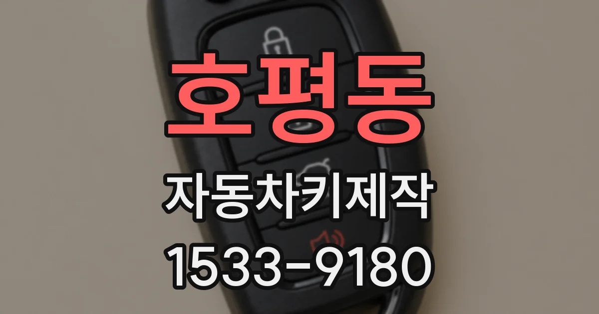 호평동 자동차키제작