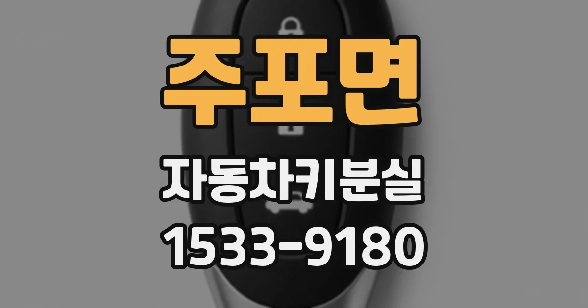 주포면 자동차키분실