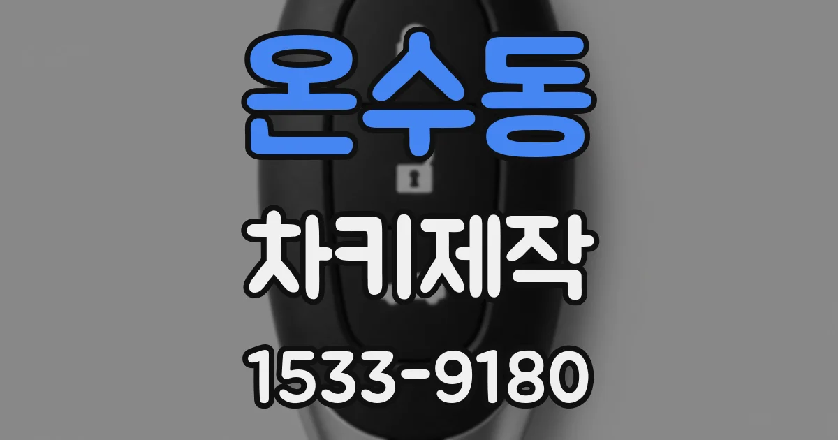 온수동 차키제작